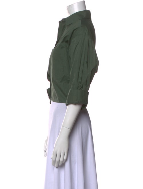 TWP Three-Quarter Sleeve Crop Top