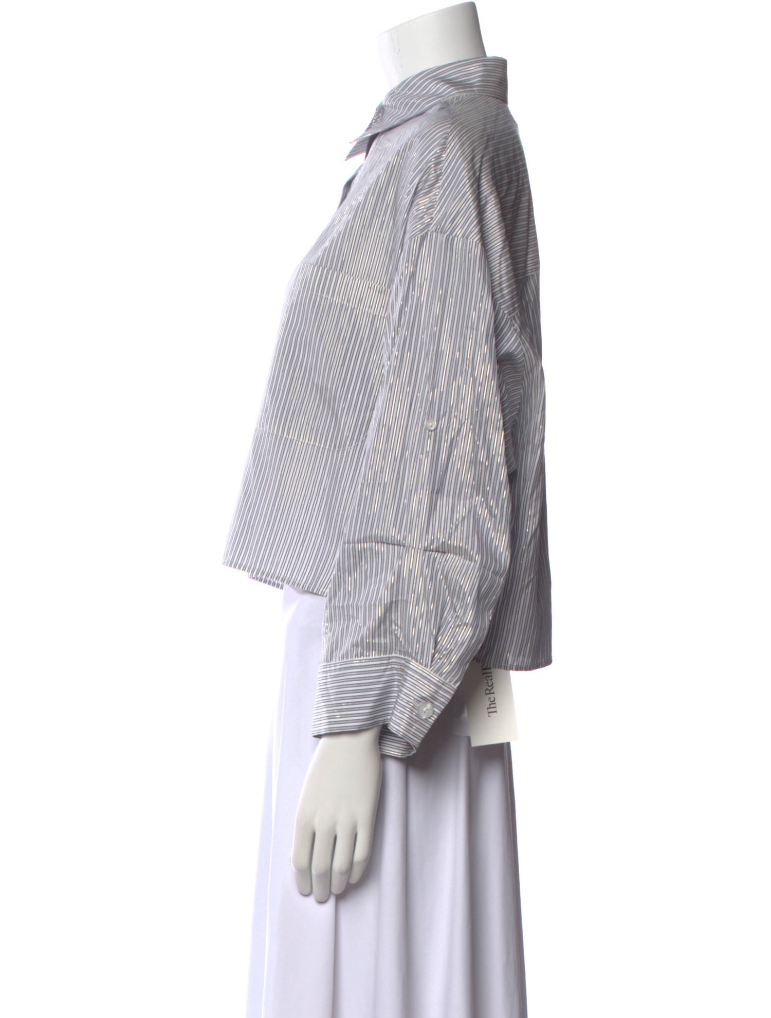 TWP Silk Striped Button-Up Top w/ Tags