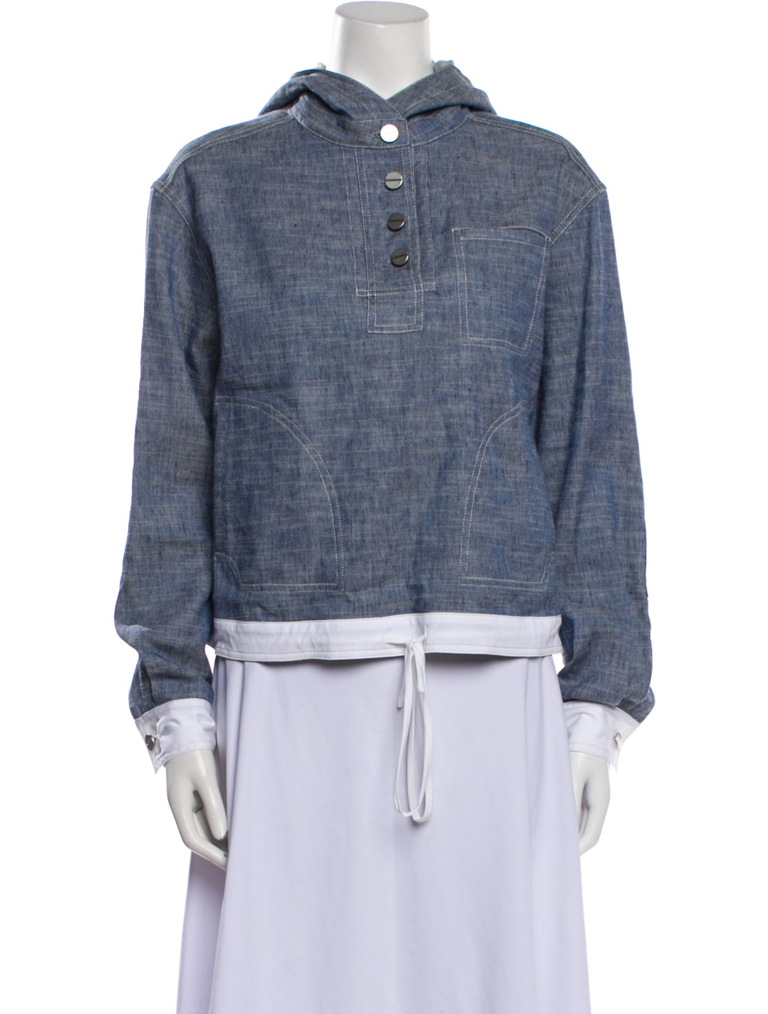 TWP Colorblock Pattern Denim Jacket