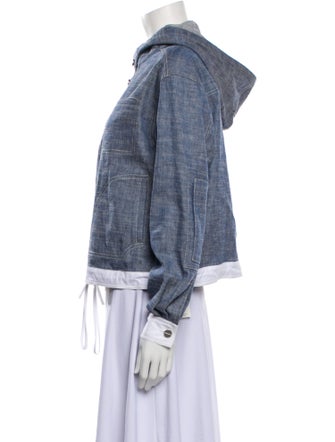 TWP Colorblock Pattern Denim Jacket