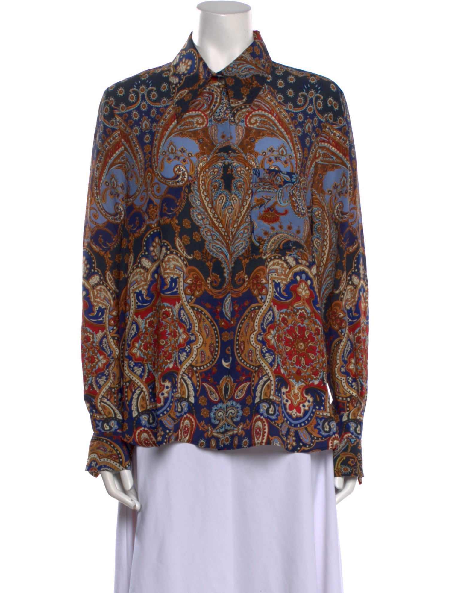 TWP Silk Paisley Print Blouse