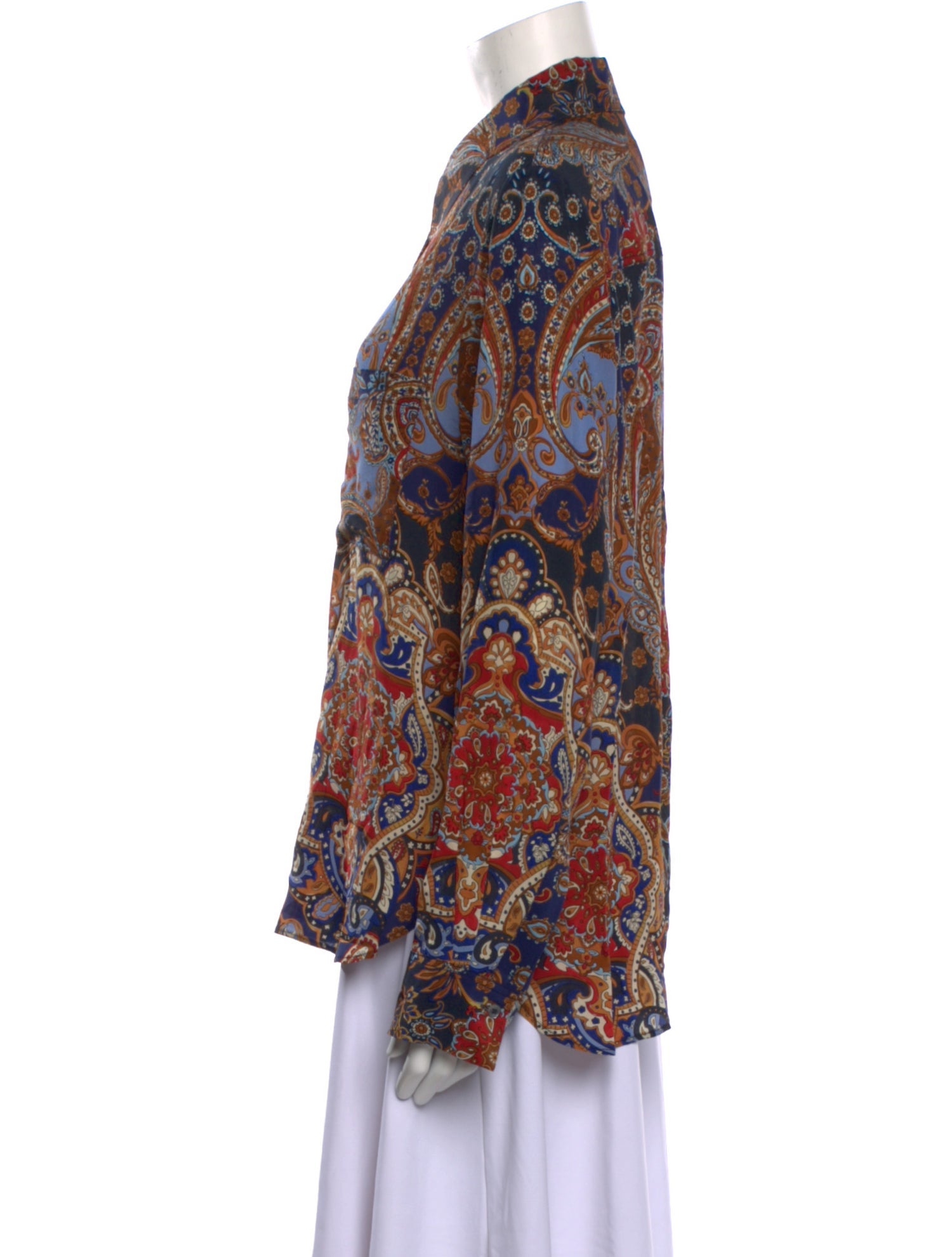 TWP Silk Paisley Print Blouse