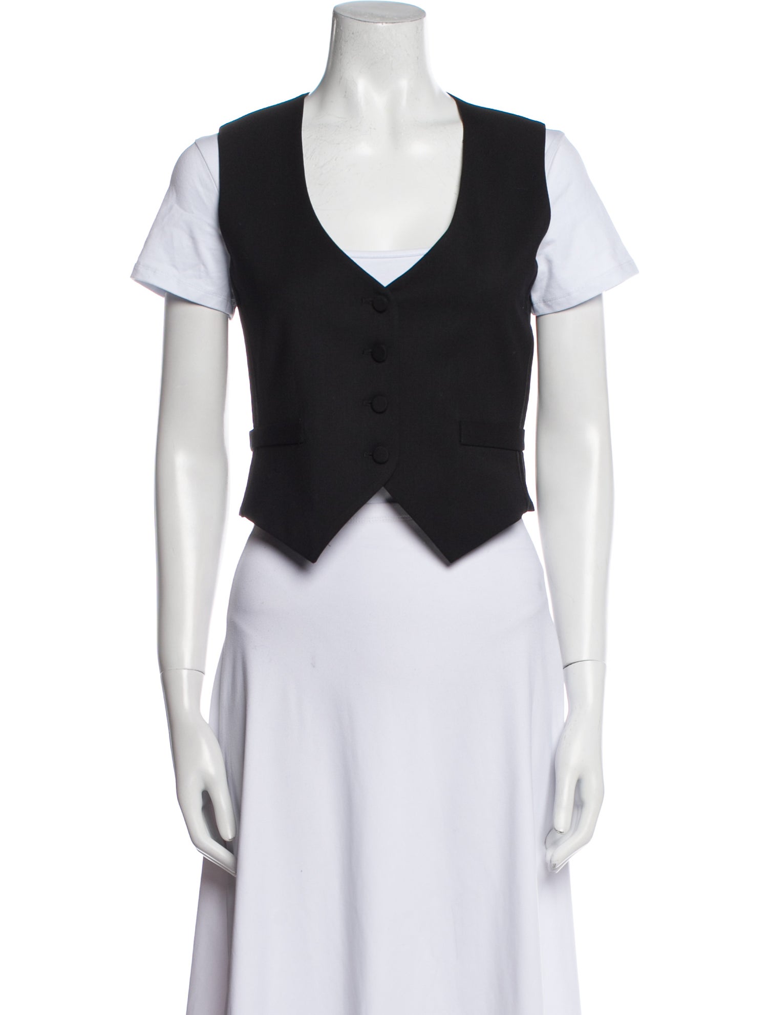 TWP Virgin Wool V-Neck Crop Top