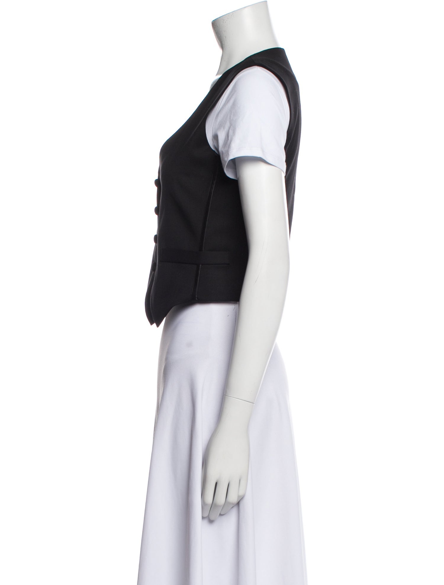 TWP Virgin Wool V-Neck Crop Top