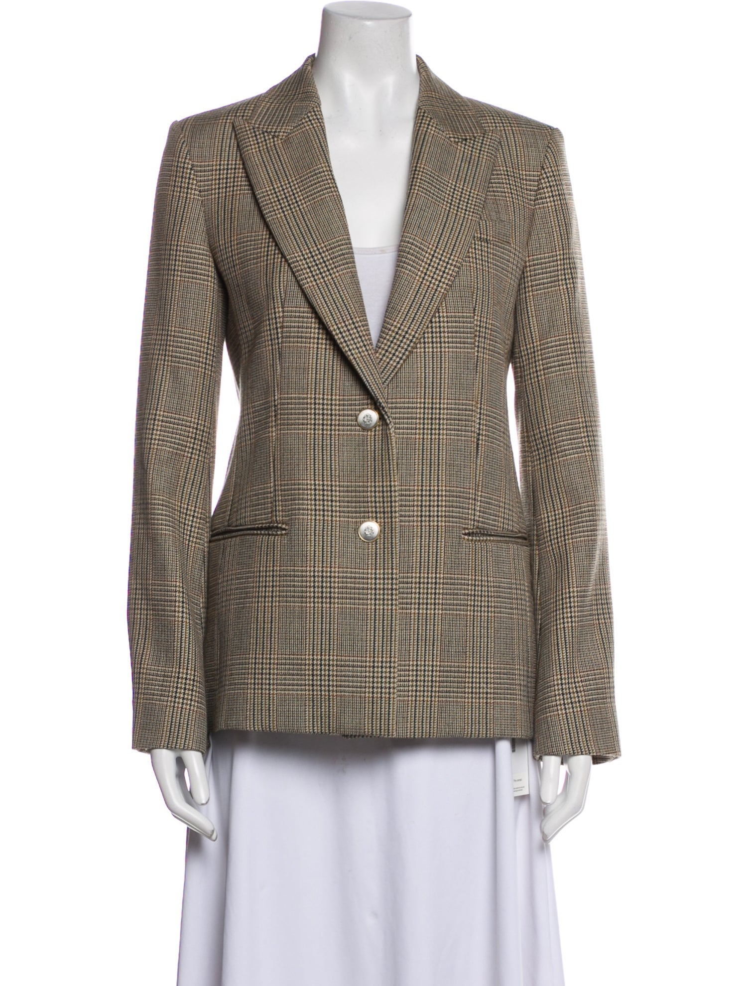 TWP Virgin Wool Plaid Print Blazer w/ Tags