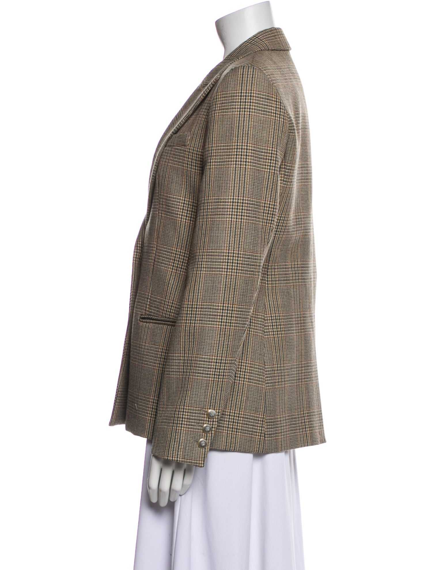 TWP Virgin Wool Plaid Print Blazer w/ Tags