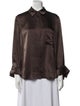 TWP Silk Long Sleeve Button-Up Top