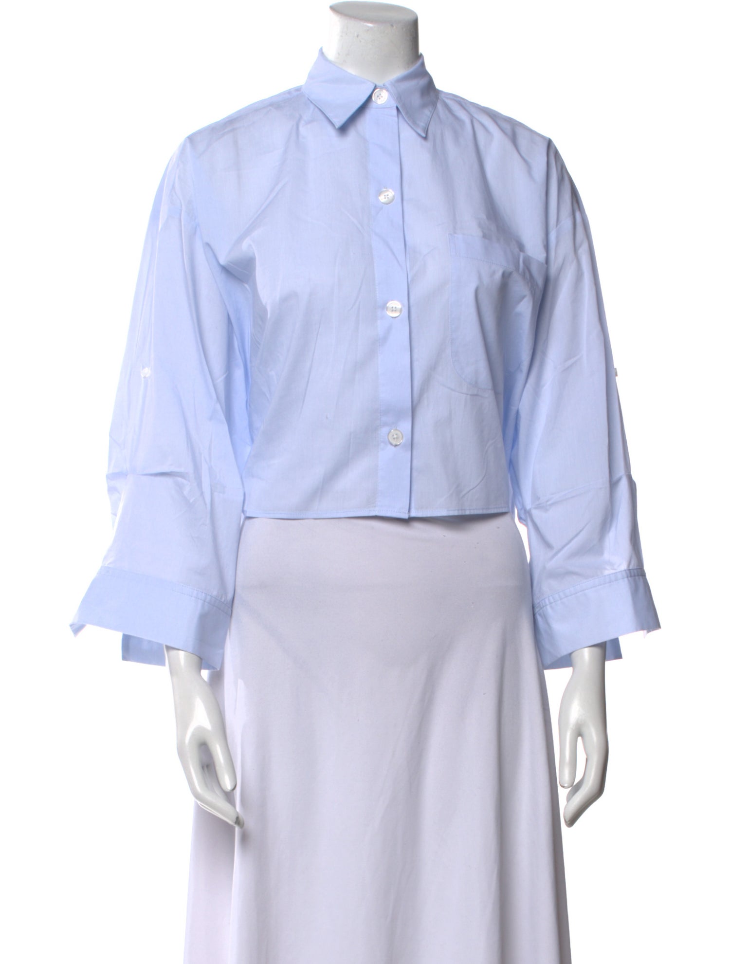 TWP Three-Quarter Sleeve Button-Up Top