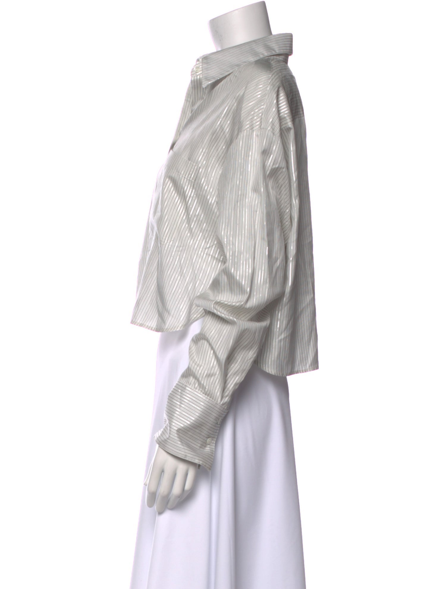 TWP Silk Striped Crop Top