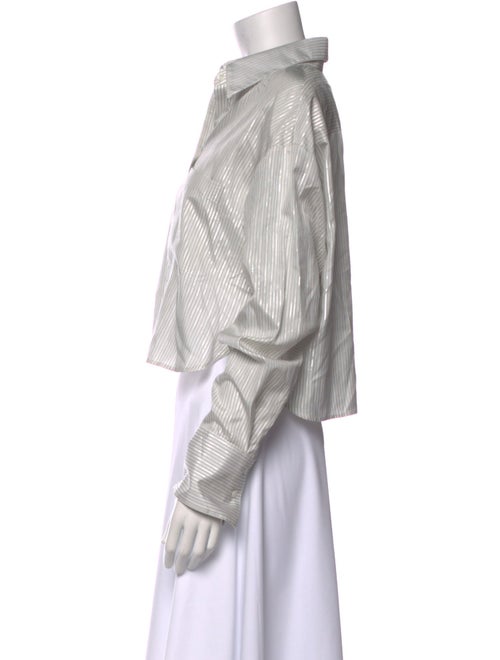 TWP Silk Striped Crop Top