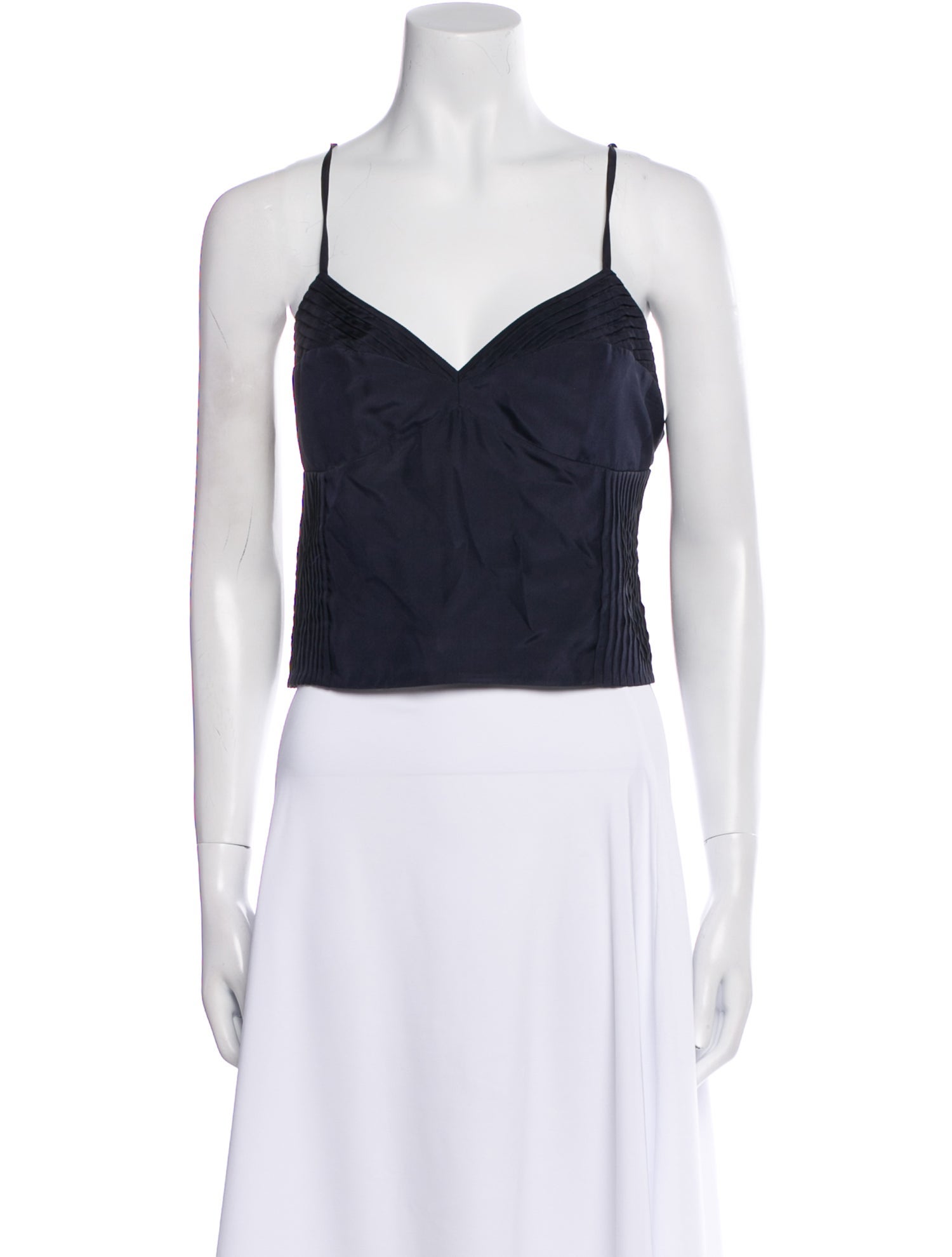 TWP V-Neck Sleeveless Crop Top