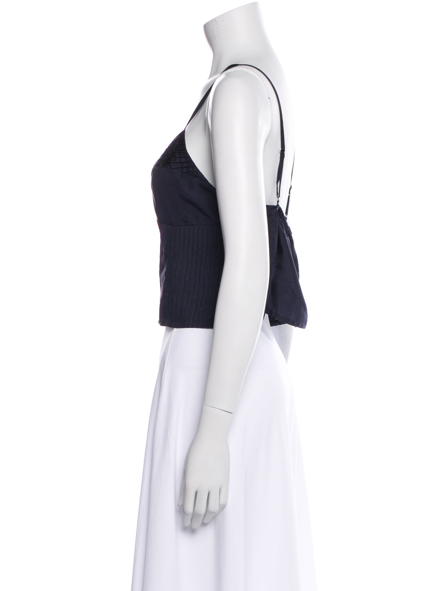 TWP V-Neck Sleeveless Crop Top