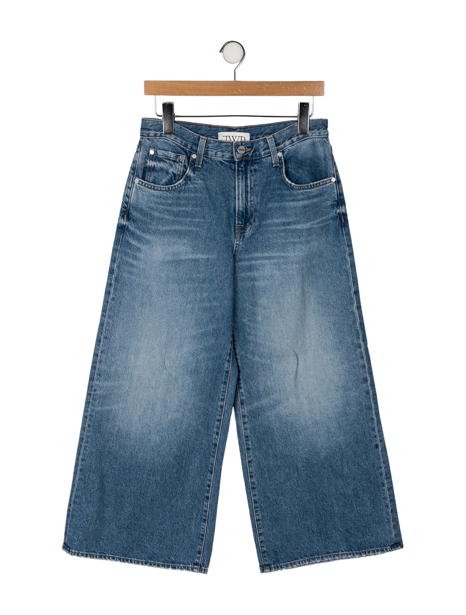 TWP Mid-Rise Wide Leg Jeans