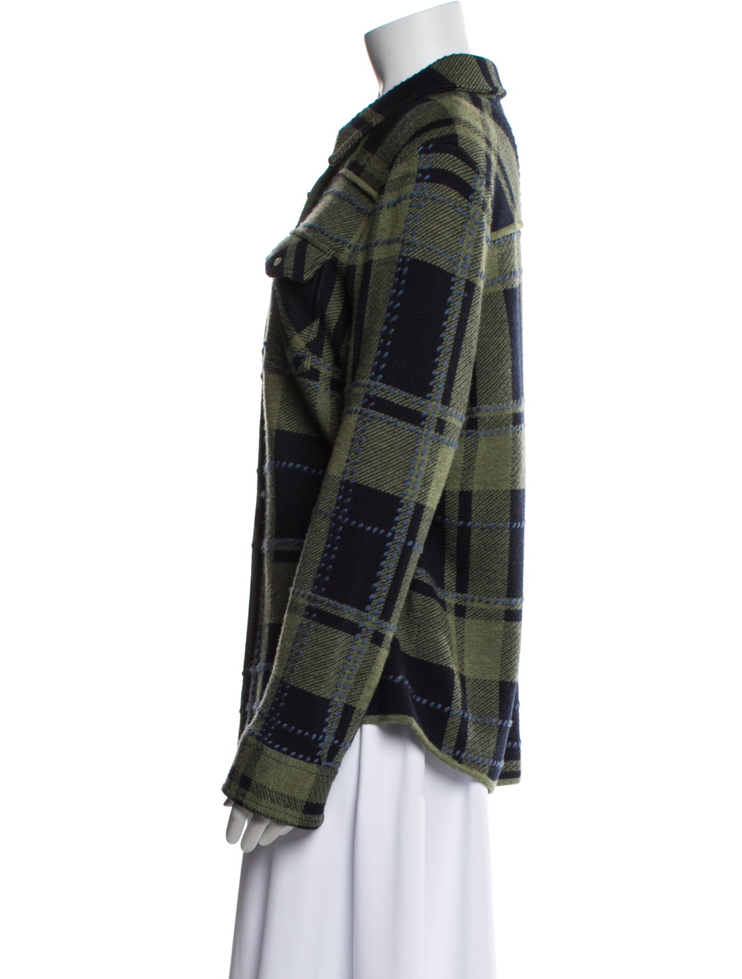 TWP Wool Plaid Print Utility Jacket