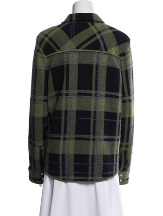 TWP Wool Plaid Print Utility Jacket