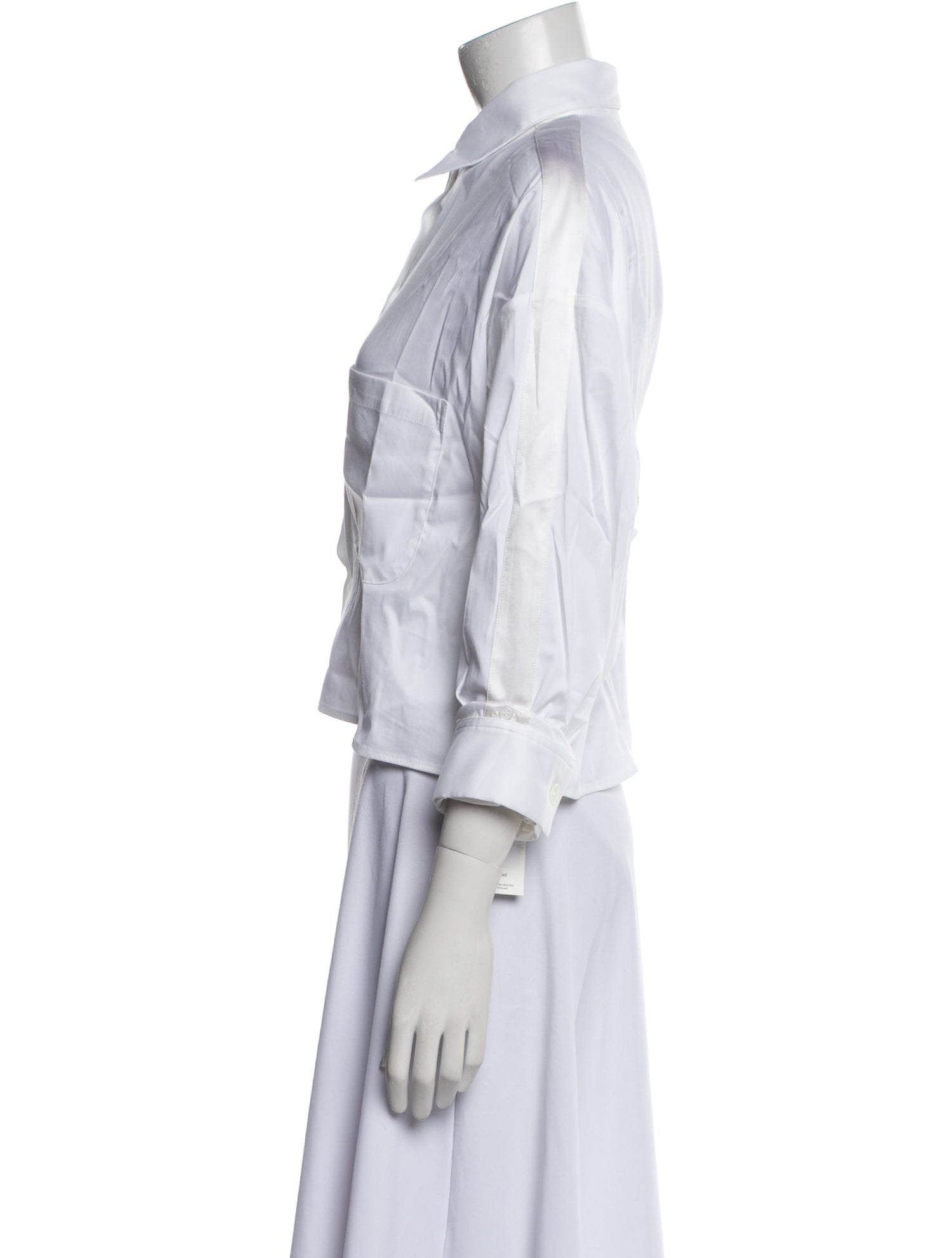 TWP Three-Quarter Sleeve Button-Up Top