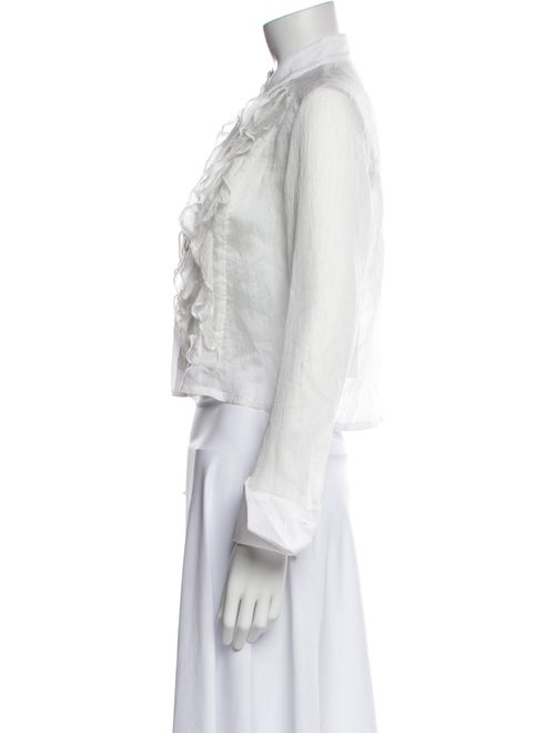 TWP Mock Neck Three-Quarter Sleeve Crop Top