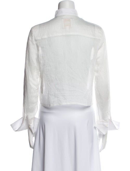 TWP Mock Neck Three-Quarter Sleeve Crop Top