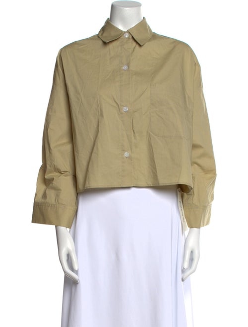 TWP Three-Quarter Sleeve Crop Top