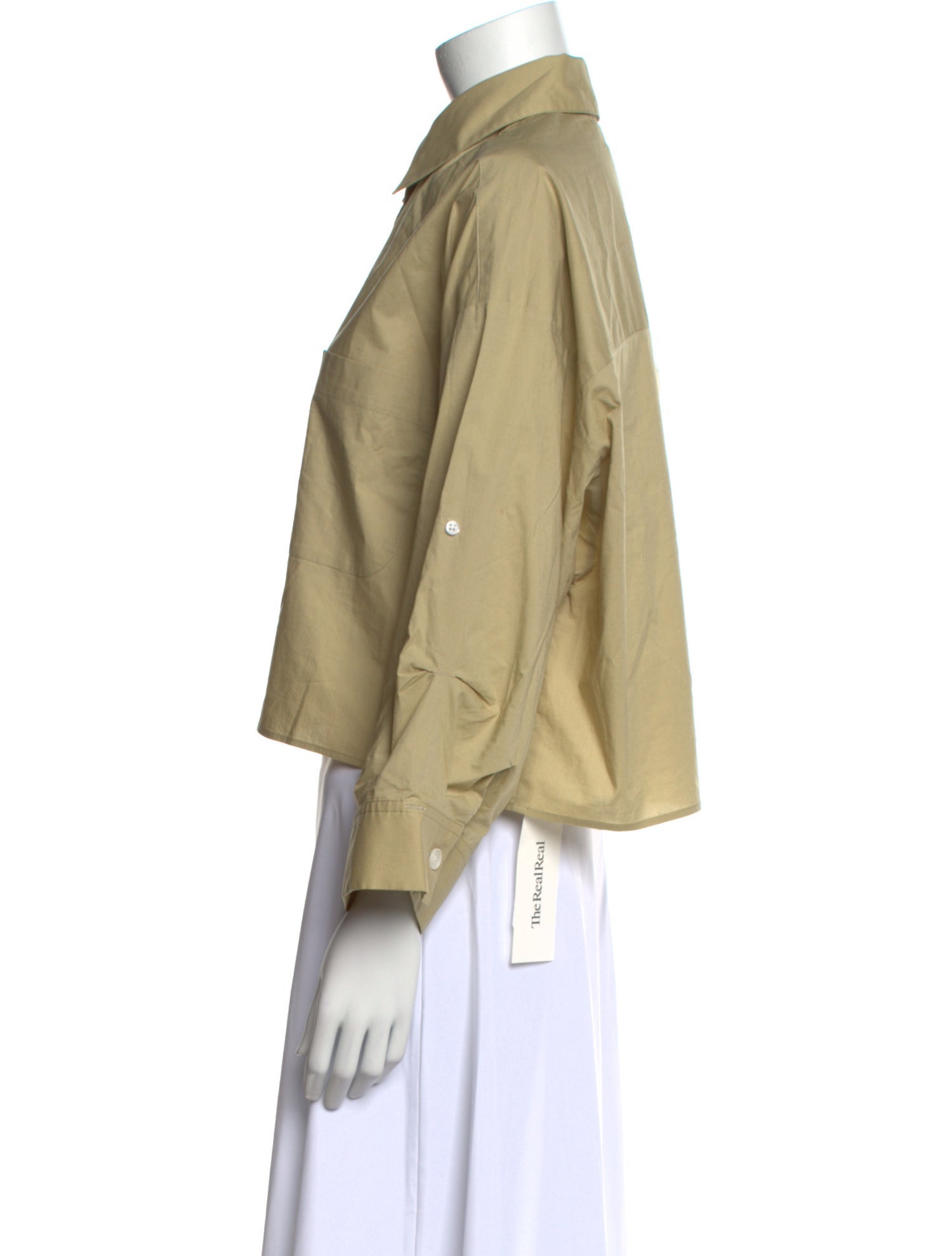 TWP Three-Quarter Sleeve Crop Top