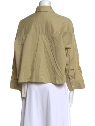 TWP Three-Quarter Sleeve Crop Top