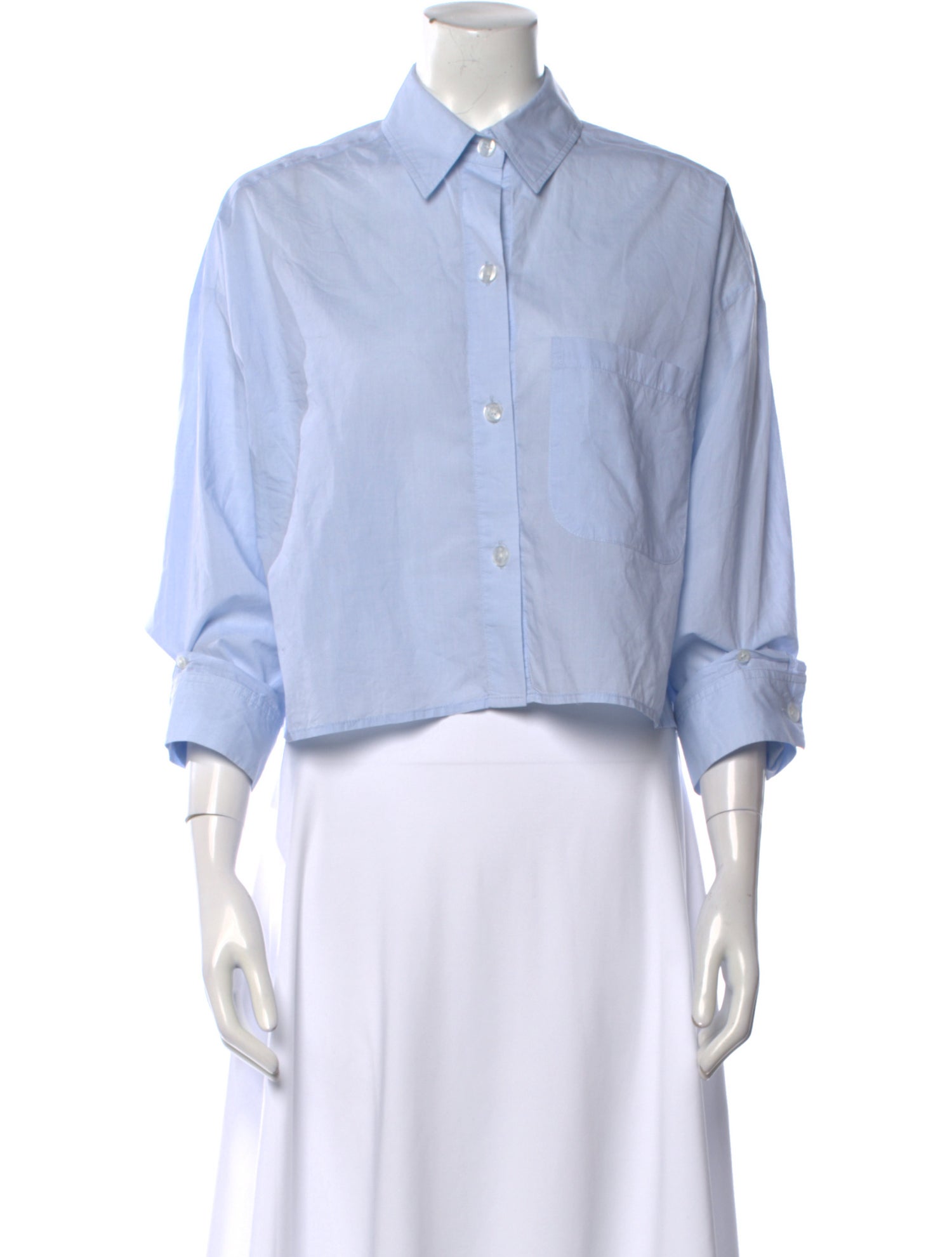 TWP Three-Quarter Sleeve Crop Top