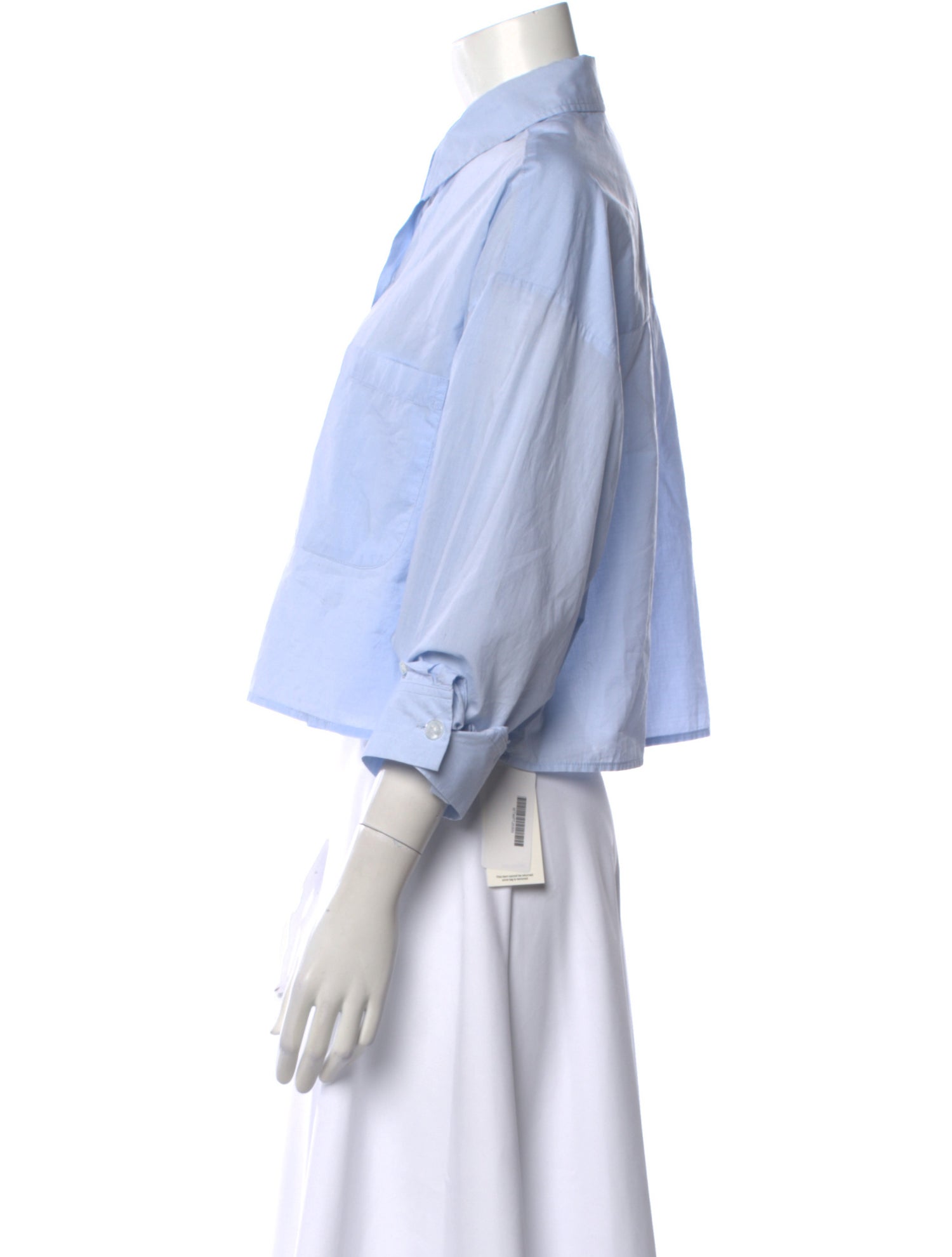 TWP Three-Quarter Sleeve Crop Top