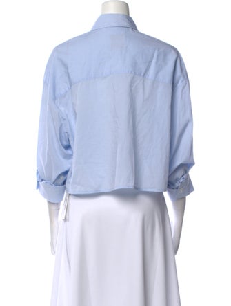 TWP Three-Quarter Sleeve Crop Top