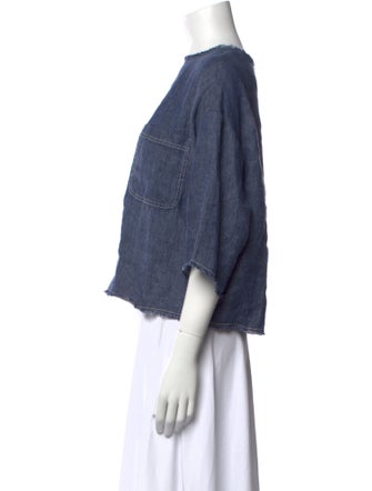 TWP Hemp Bateau Neckline Crop Top