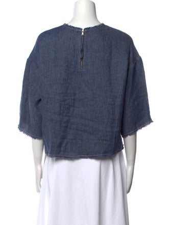 TWP Hemp Bateau Neckline Crop Top