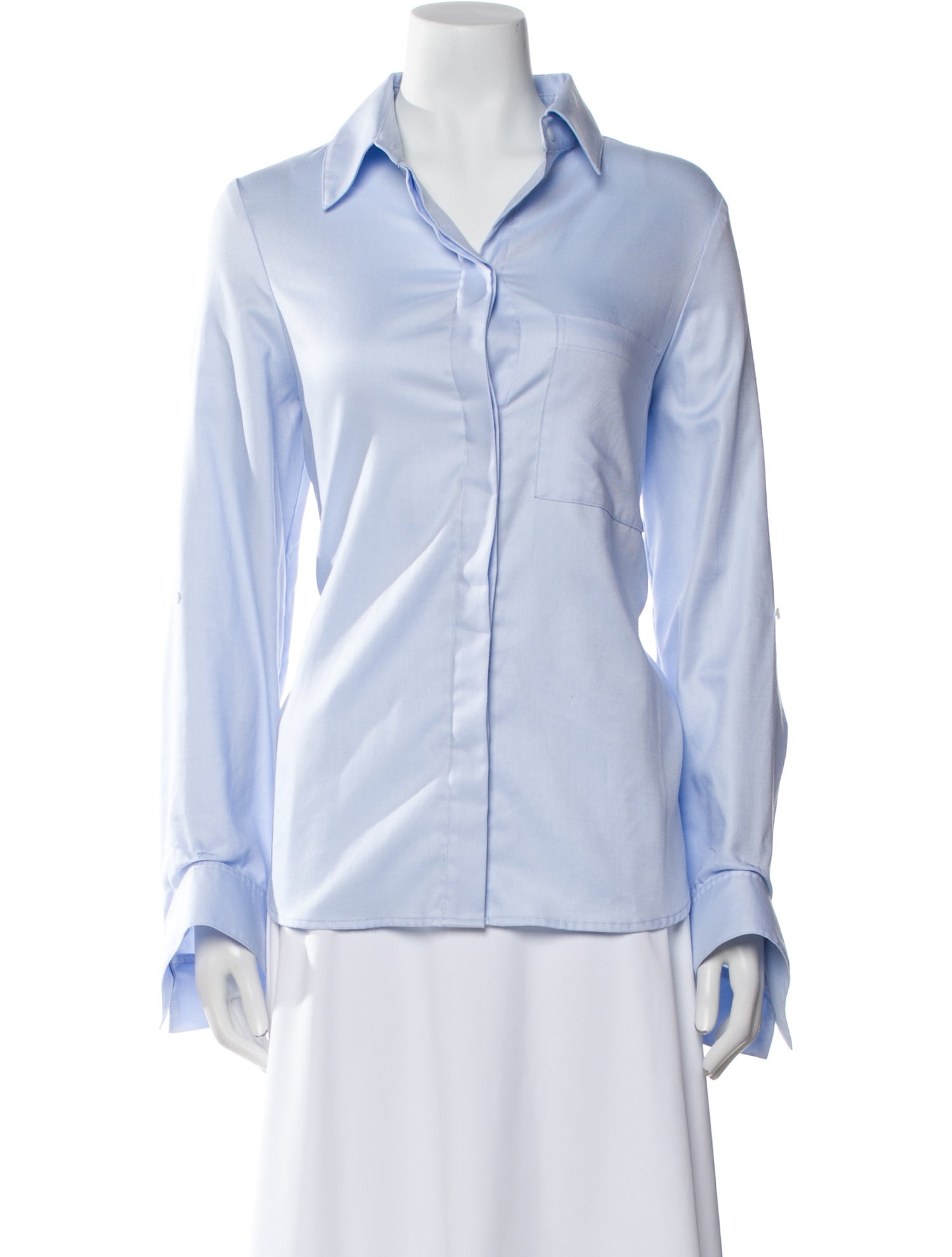 TWP V-Neck Long Sleeve Button-Up Top