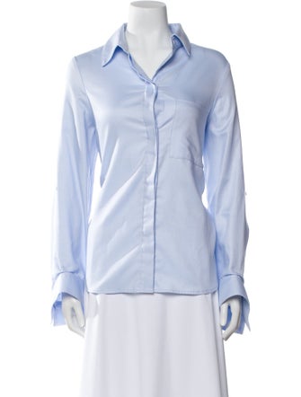 TWP V-Neck Long Sleeve Button-Up Top