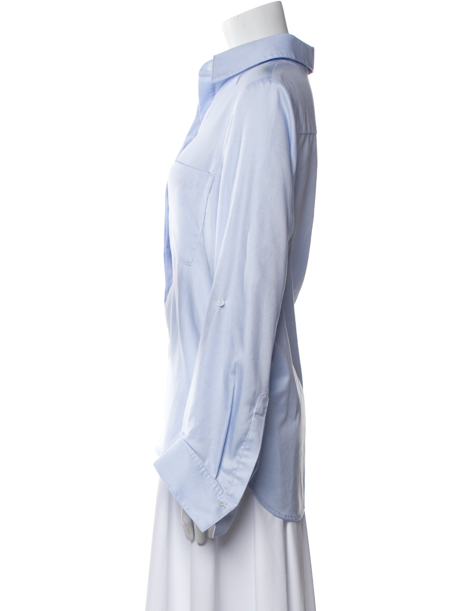 TWP V-Neck Long Sleeve Button-Up Top