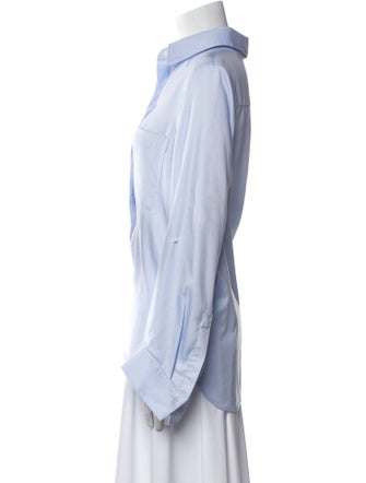 TWP V-Neck Long Sleeve Button-Up Top