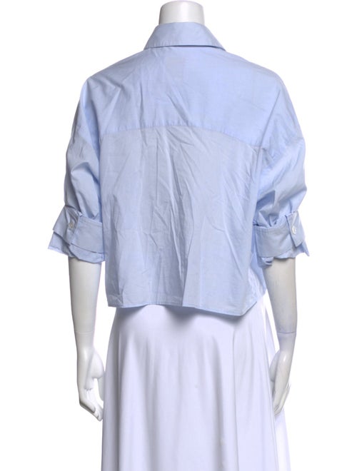 TWP Three-Quarter Sleeve Crop Top