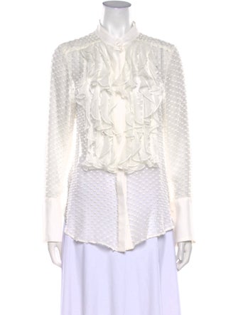 TWP Silk Mock Neck Blouse