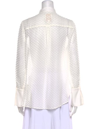 TWP Silk Mock Neck Blouse