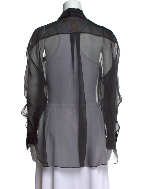 TWP Silk Long Sleeve Button-Up Top