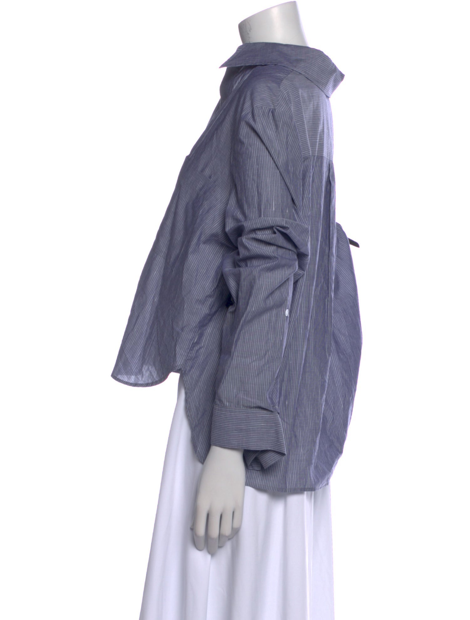 TWP Striped Long Sleeve Crop Top