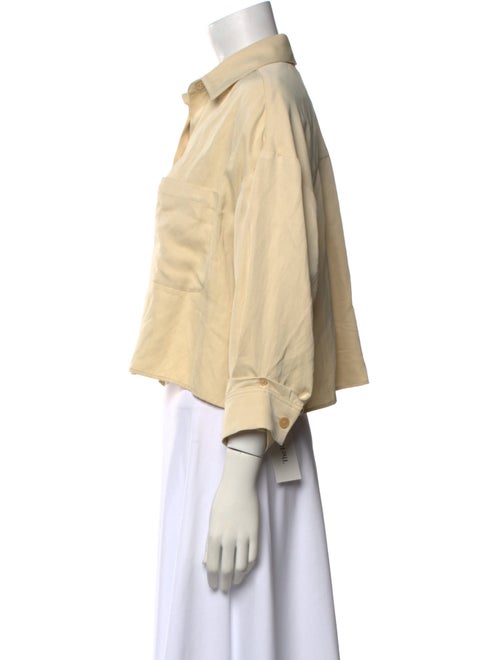 TWP Three-Quarter Sleeve Crop Top