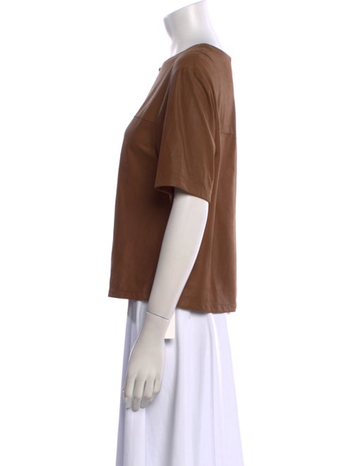 TWP Lambskin Crew Neck Blouse