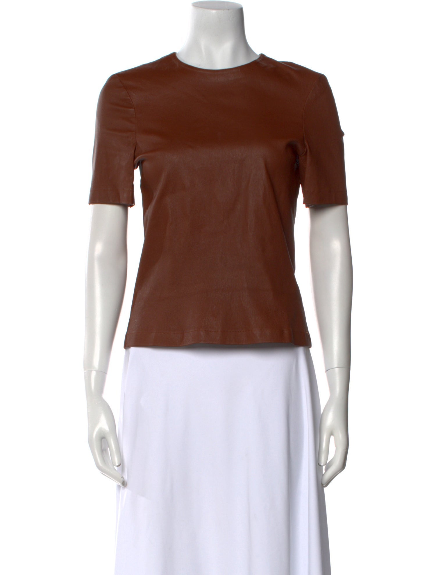 TWP Lambskin Crew Neck Top