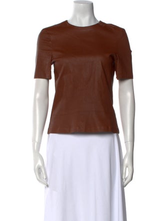 TWP Lambskin Crew Neck Top