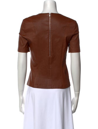 TWP Lambskin Crew Neck Top