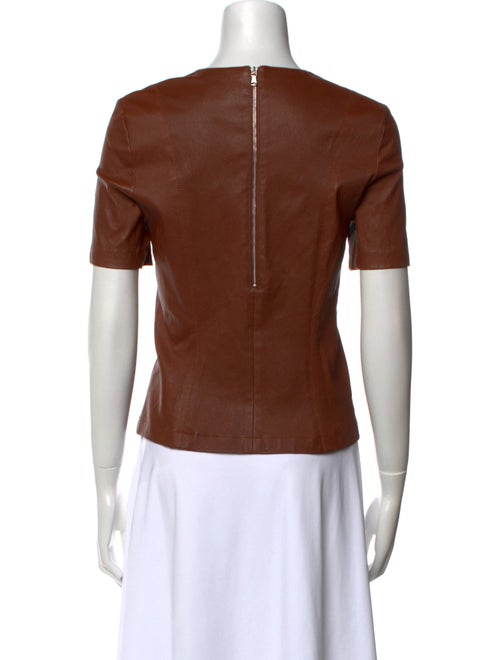 TWP Lambskin Crew Neck Top