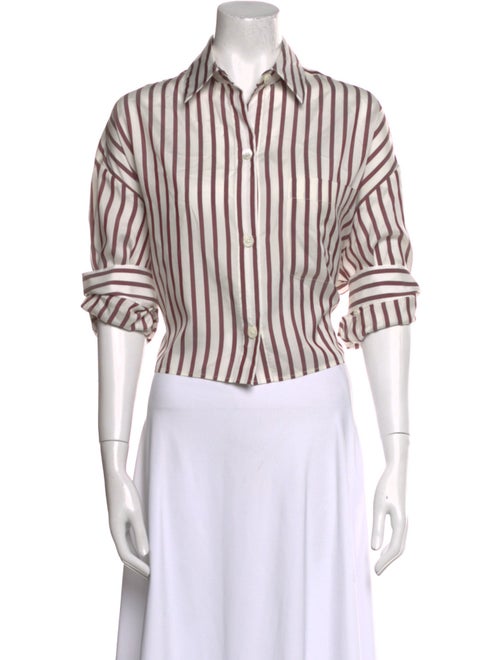 TWP Silk Striped Crop Top