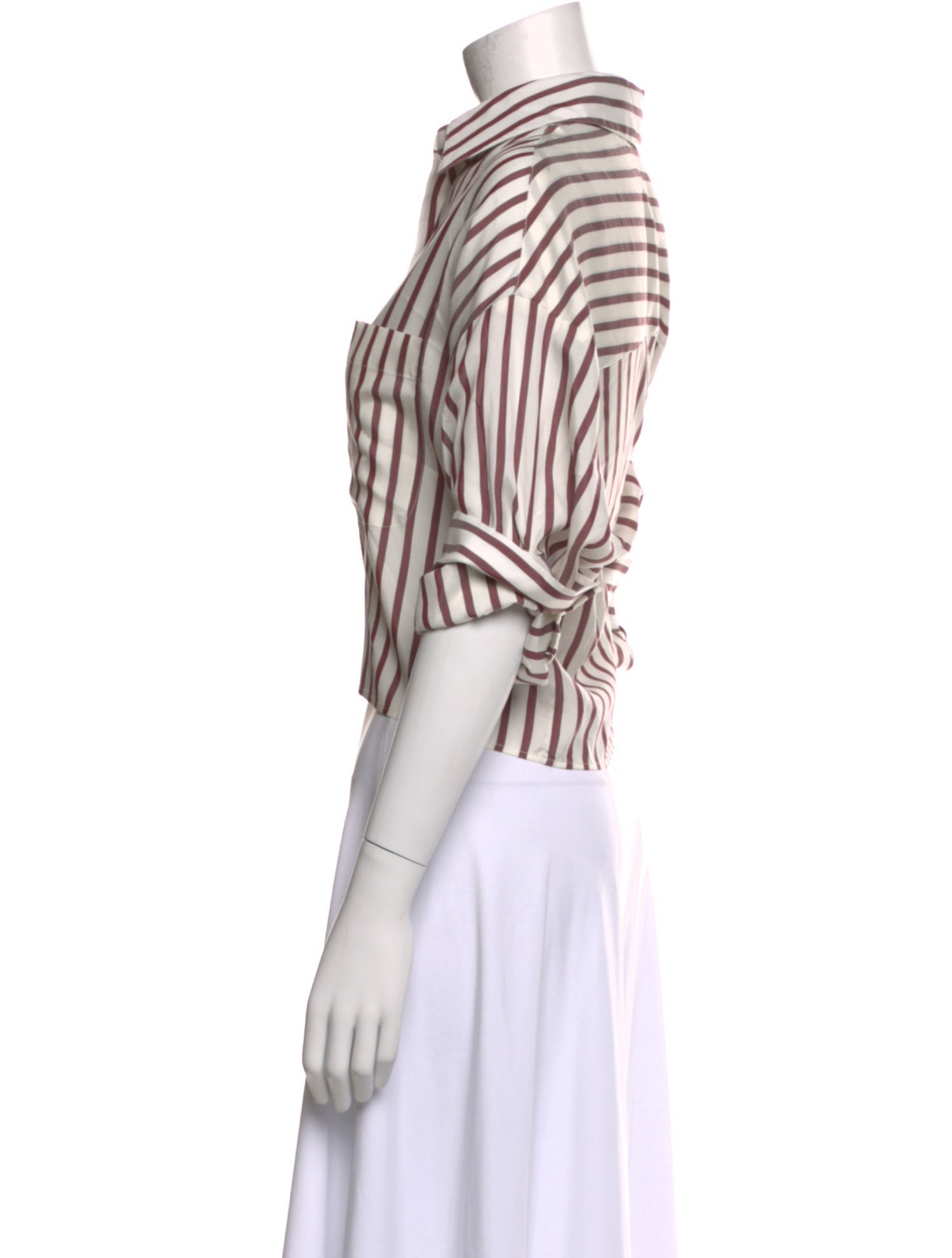 TWP Silk Striped Crop Top