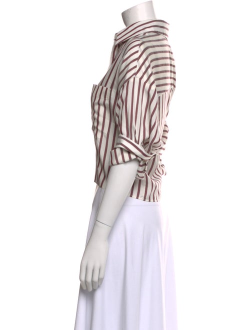 TWP Silk Striped Crop Top