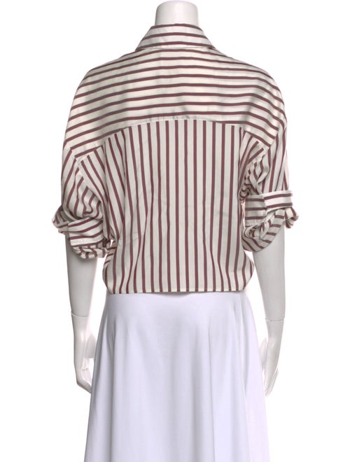 TWP Silk Striped Crop Top