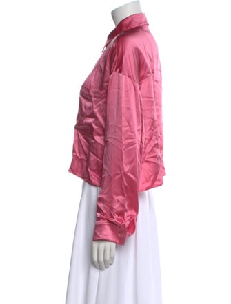 TWP Silk Long Sleeve Button-Up Top